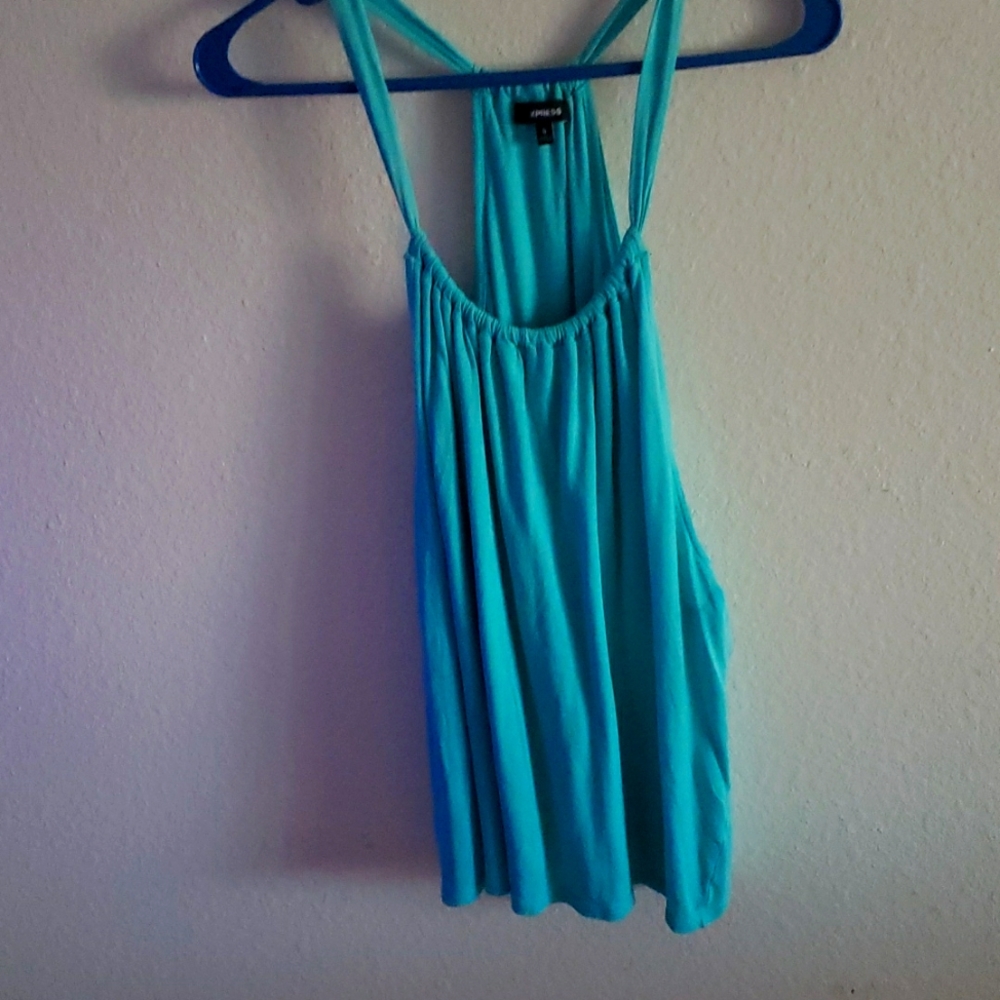 3/$25 Express Tank Top, Aqua Blue, Small